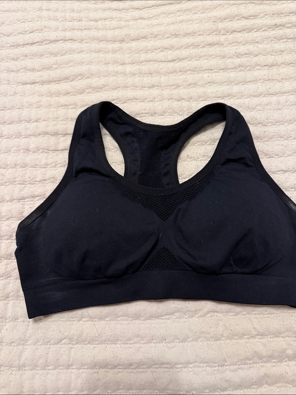 Zella Black Seamless Racerback Sports Bra